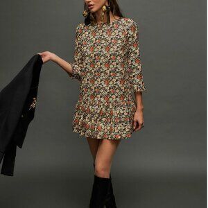 Free People The Avenue Mini Dress – XS, Flowery Boho Dress, Fall Dress